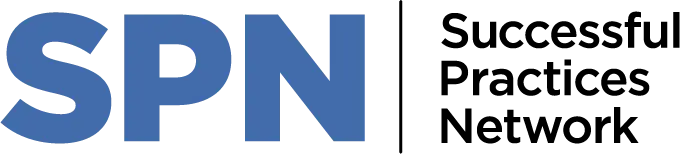 Large blue SPN letters beside black text reading Sports Performance Network.
